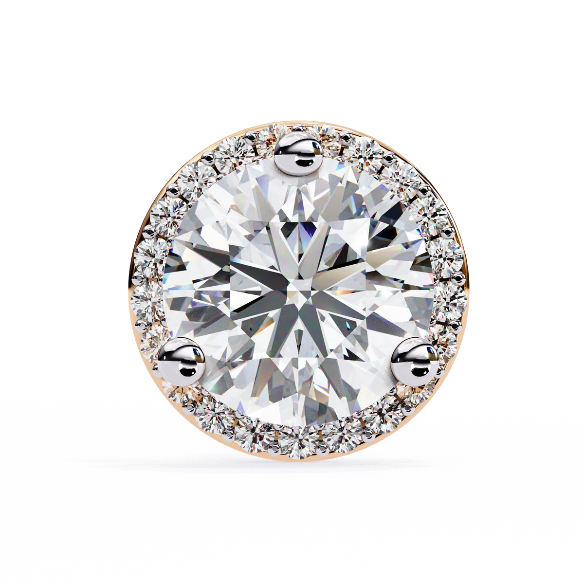 1.95Ct Round Cut Diamond Halo Style Cluster Art Deco Prong Set Dainty Handcrafted Party Wear Stud Earring Gift For Her - HIGHCARAT DIAMONDS