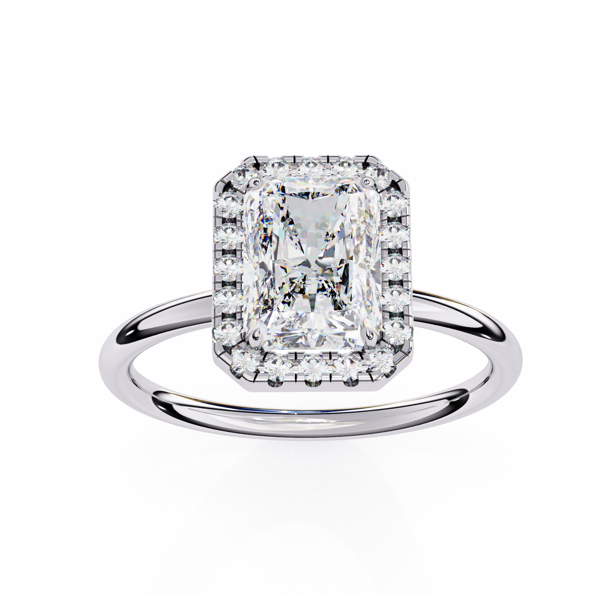 1.96 CT Elegant Radiant and Round Cut Diamond Solitaire Ring  Adjustable Design in 14K, 10K, or 18K Solid Gold, Perfect for Daily Wear - HIGHCARAT DIAMONDS