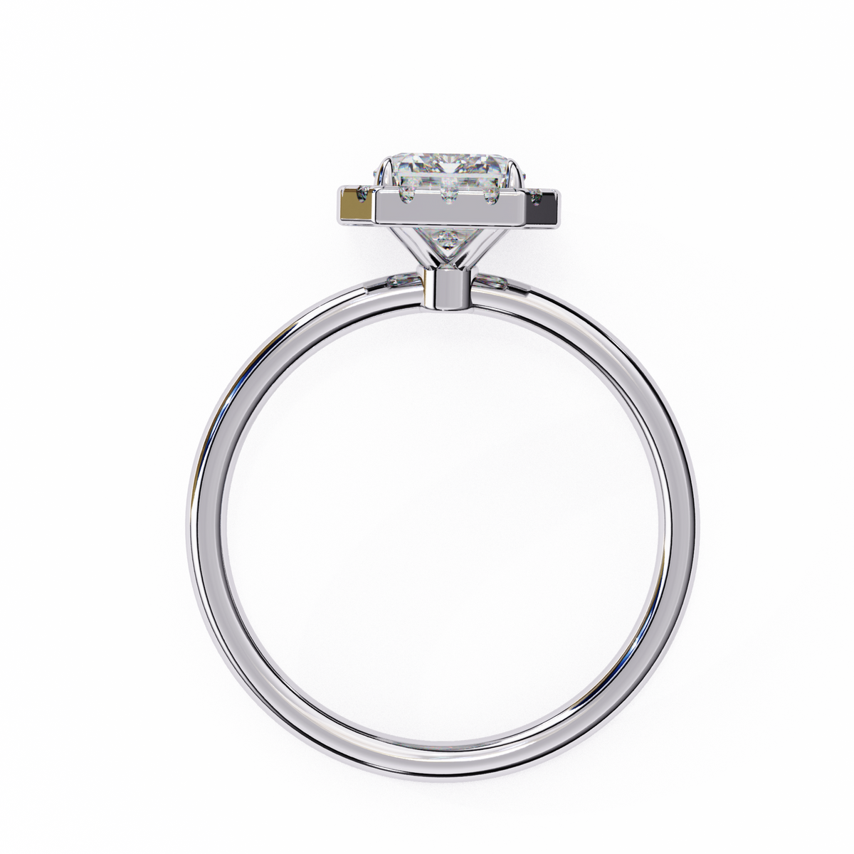 1.96 CT Elegant Radiant and Round Cut Diamond Solitaire Ring  Adjustable Design in 14K, 10K, or 18K Solid Gold, Perfect for Daily Wear - HIGHCARAT DIAMONDS