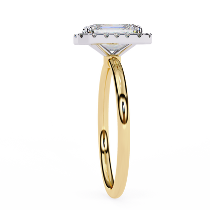 1.96 CT Elegant Radiant and Round Cut Diamond Solitaire Ring  Adjustable Design in 14K, 10K, or 18K Solid Gold, Perfect for Daily Wear - HIGHCARAT DIAMONDS