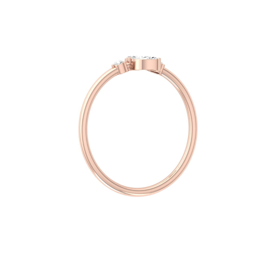 10K Gold Labgrown Diamond Marquise and Round Cut Engagement Ring Affordable Party Band - HIGHCARAT DIAMONDS