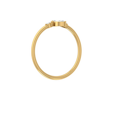 10K Gold Labgrown Diamond Marquise and Round Cut Engagement Ring Affordable Party Band - HIGHCARAT DIAMONDS