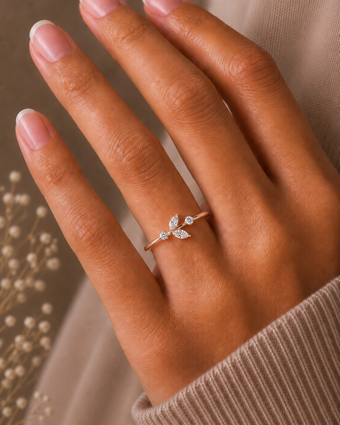 10K Gold Labgrown Diamond Marquise and Round Cut Engagement Ring Affordable Party Band - HIGHCARAT DIAMONDS