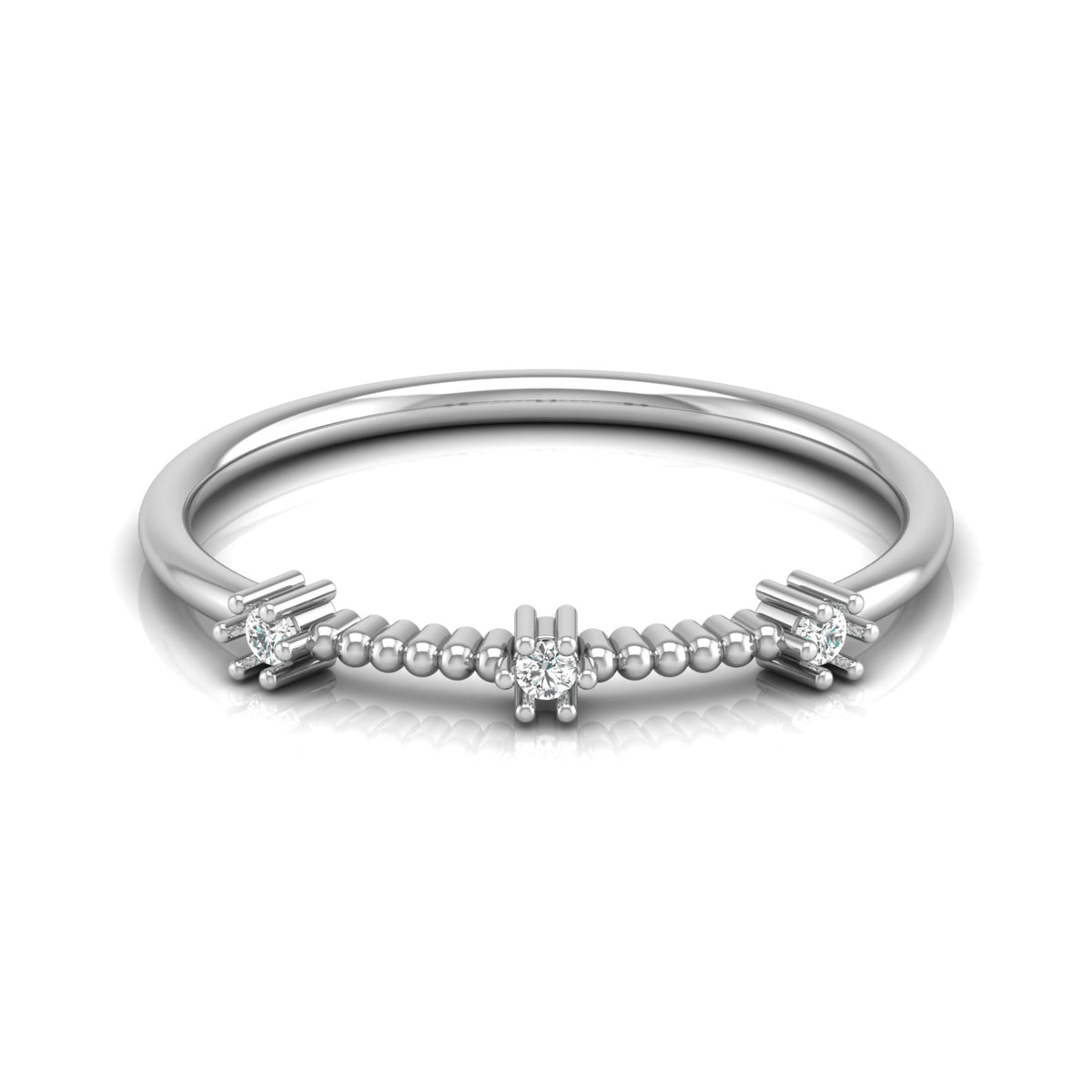 Stackable Round Cut Diamond Wedding Band In 10K Solid Gold  Perfect For Everyday Wear - HIGHCARAT DIAMONDS