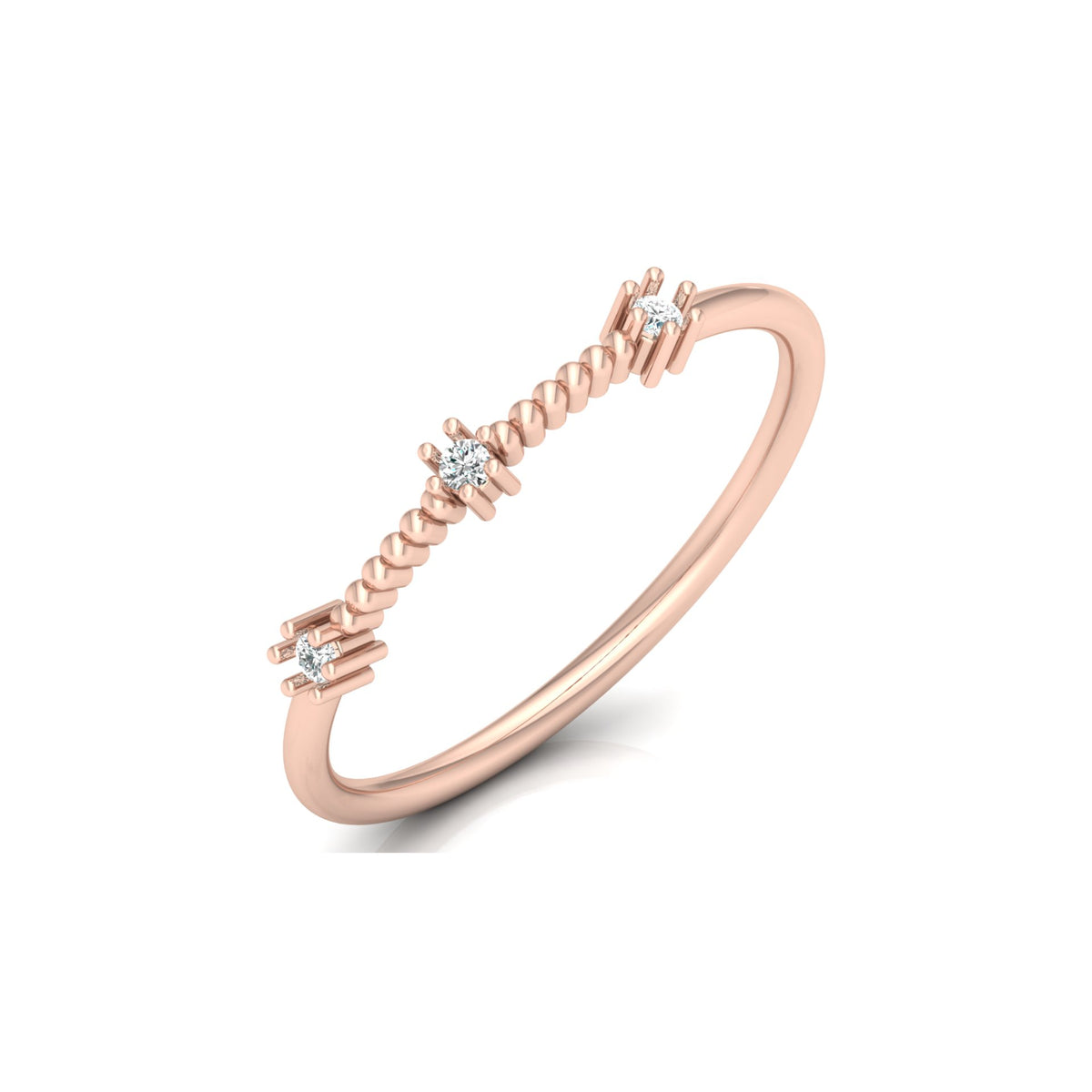 Stackable Round Cut Diamond Wedding Band In 10K Solid Gold  Perfect For Everyday Wear - HIGHCARAT DIAMONDS