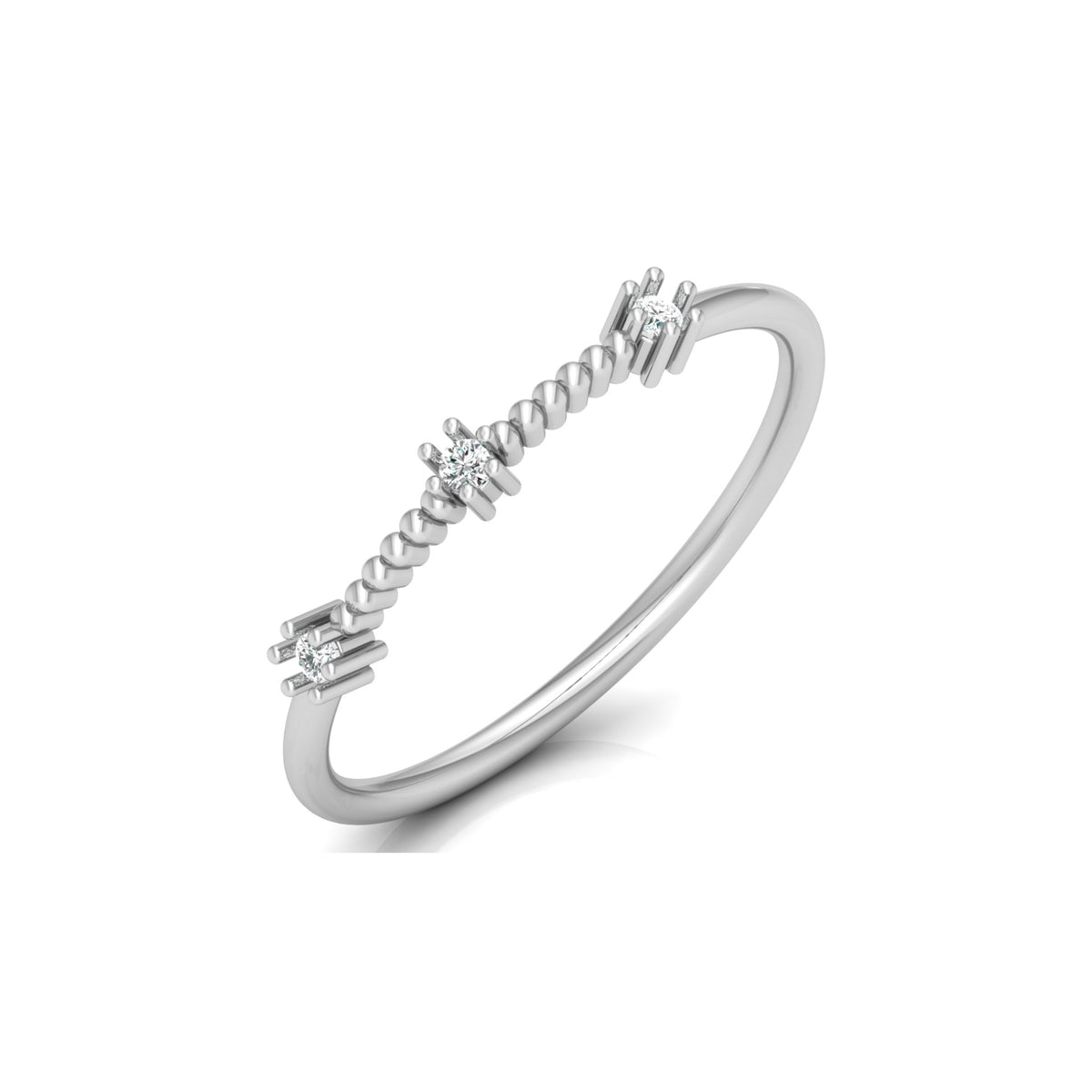 Stackable Round Cut Diamond Wedding Band In 10K Solid Gold  Perfect For Everyday Wear - HIGHCARAT DIAMONDS