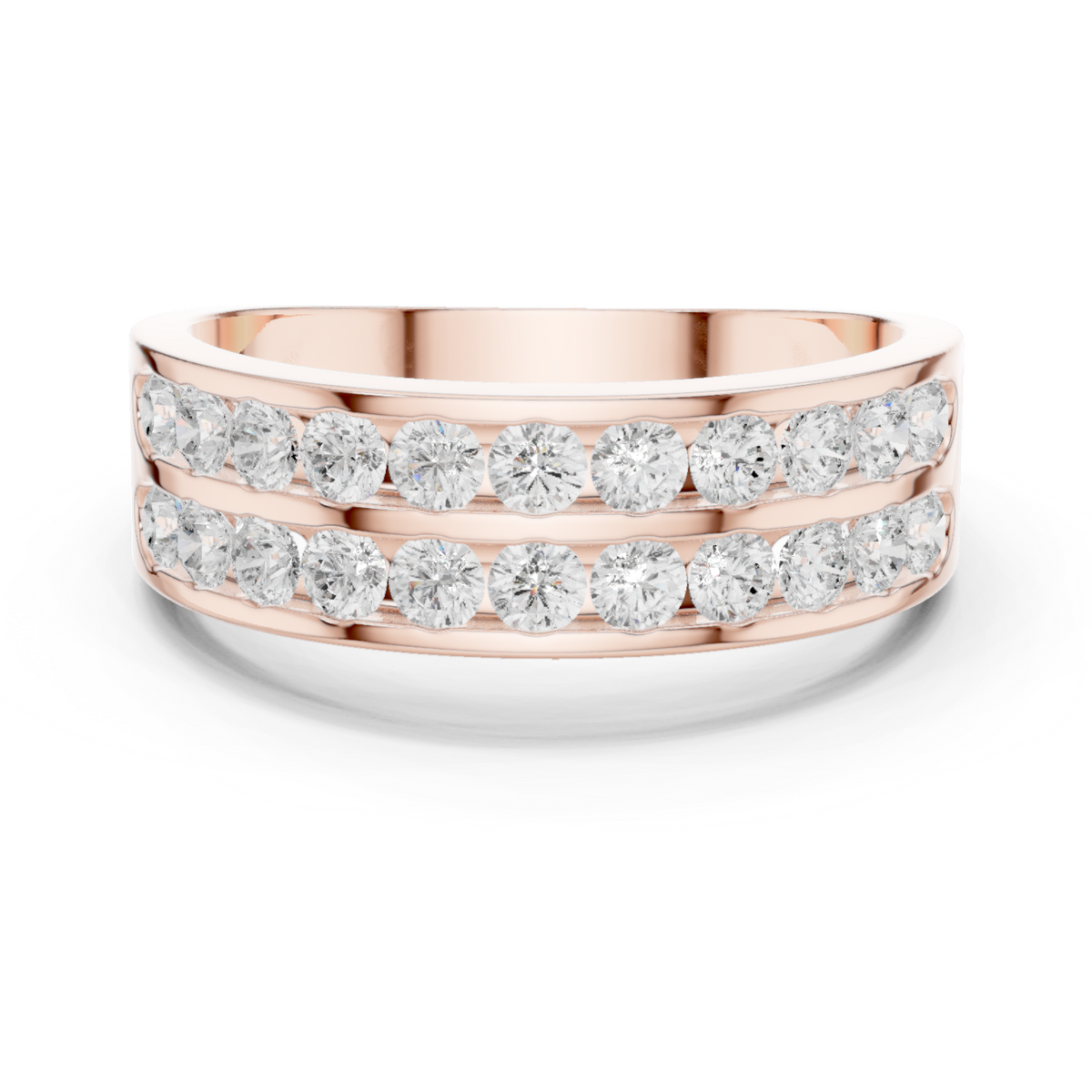10k Solid White Gold Natural & Lab Grown Round Shapes Diamond Esthetical Men's Diamond Ring - HIGHCARAT DIAMONDS