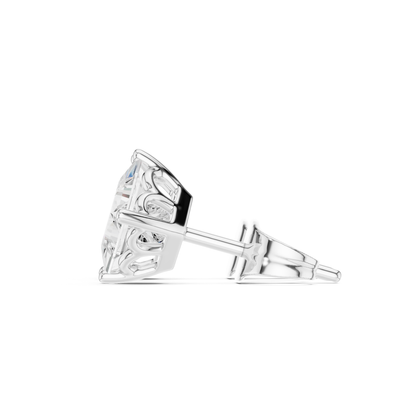 0.88Ct Princess Lab Grown Diamond Solitaire Stud Earring