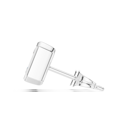 Radiant Cut Lab Grown Diamond Vintage Stud Earrings