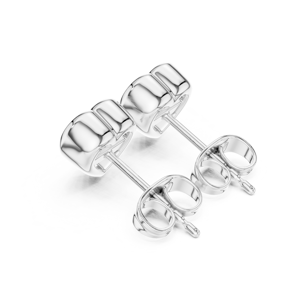 Heart Cut Lab Grown Diamond Vintage Stud Earrings