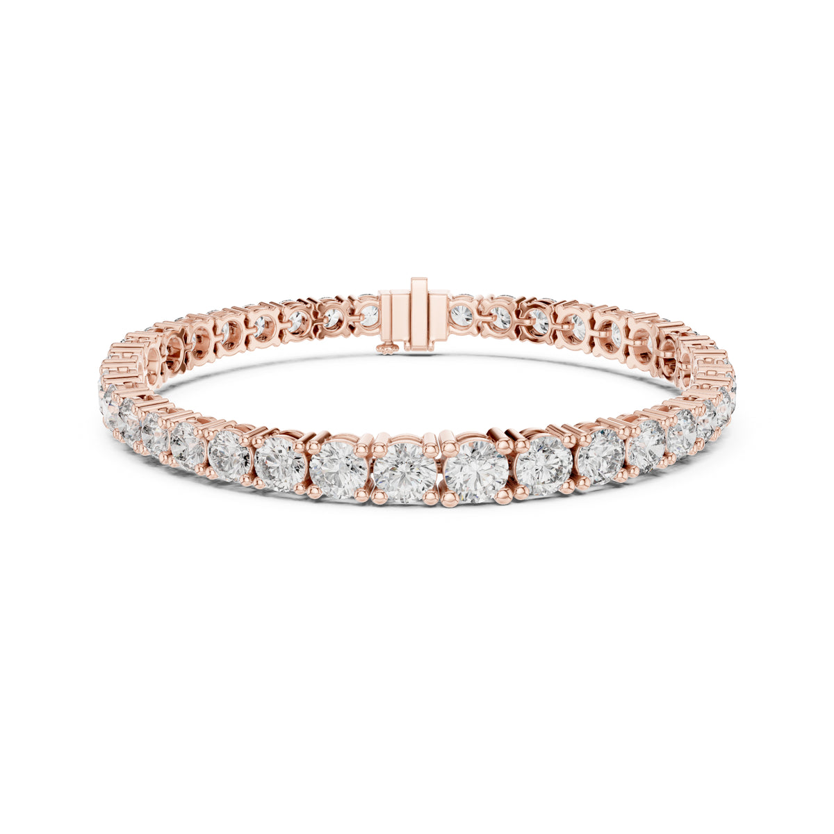 White Colorless 12.10Ct Round Cut Diamond Vintage Minimalist Stacking Handmade Tennis Party Wear Bracelet For Women's - HIGHCARAT DIAMONDS