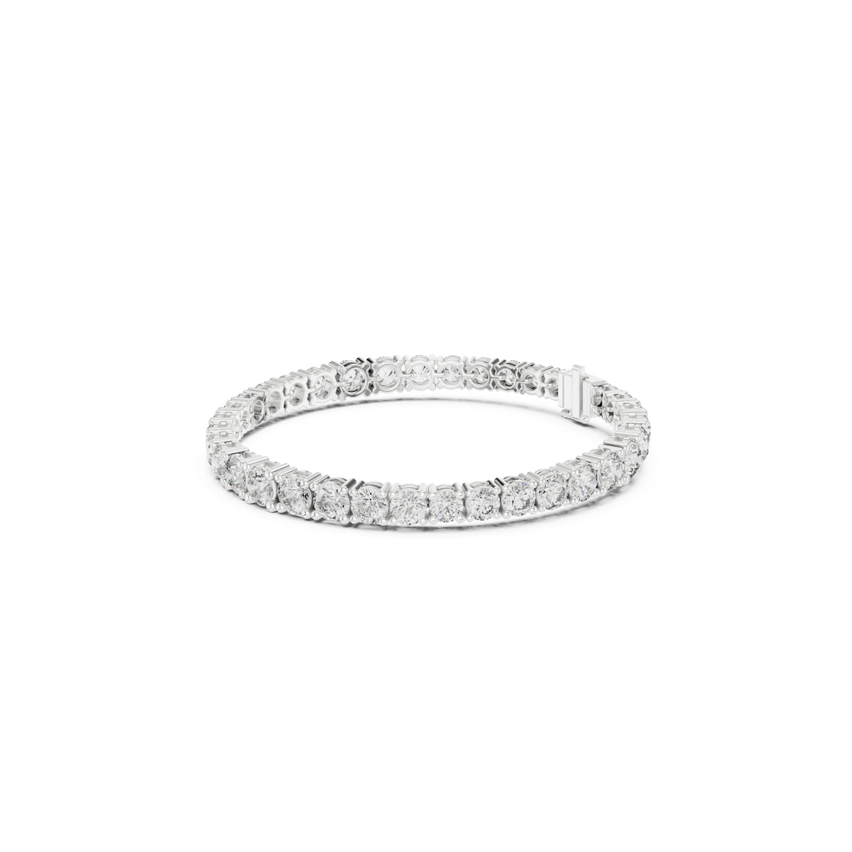 White Colorless 12.10Ct Round Cut Diamond Vintage Minimalist Stacking Handmade Tennis Party Wear Bracelet For Women's - HIGHCARAT DIAMONDS