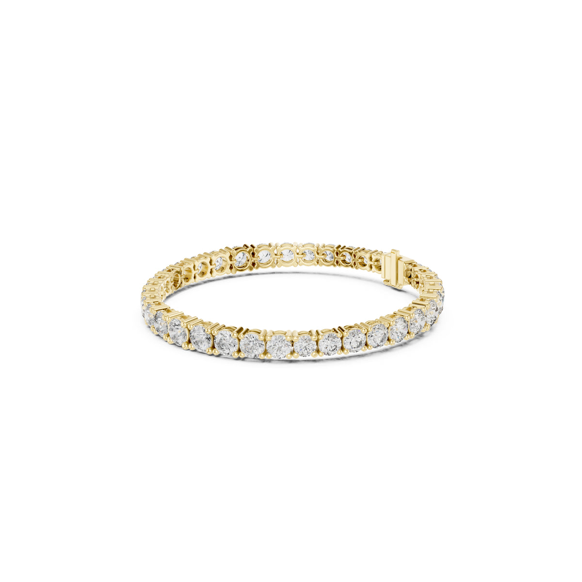 White Colorless 12.10Ct Round Cut Diamond Vintage Minimalist Stacking Handmade Tennis Party Wear Bracelet For Women's - HIGHCARAT DIAMONDS