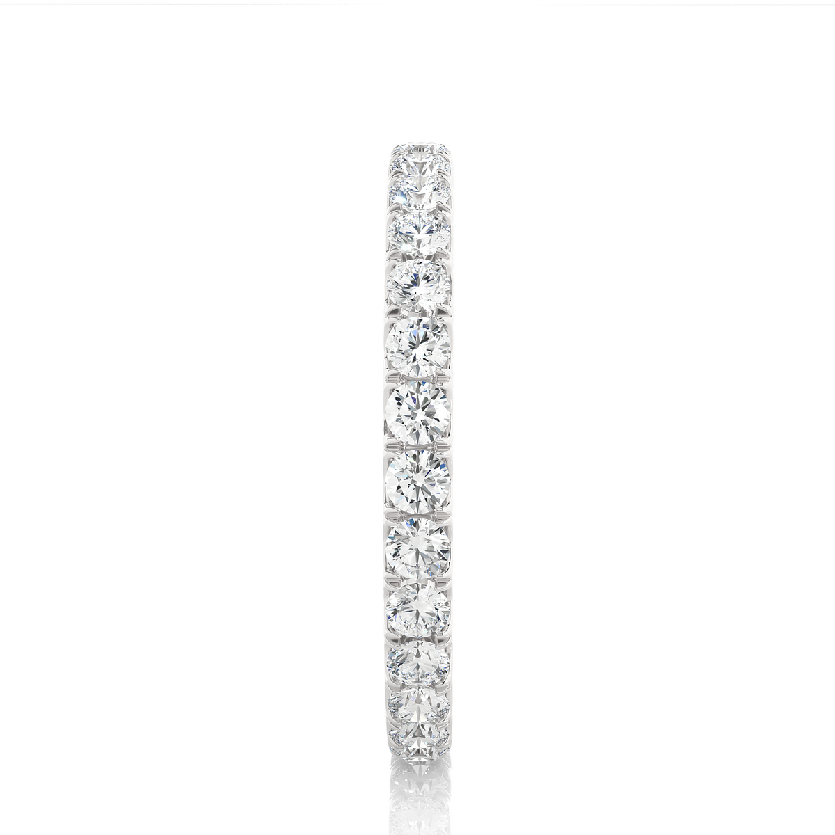 Channel Set Lab Grown Diamond Eternity Band , 14K White Gold, Yellow Gold Or Rose Gold Band For Gifted By Brother Birthday - HIGHCARAT DIAMONDS