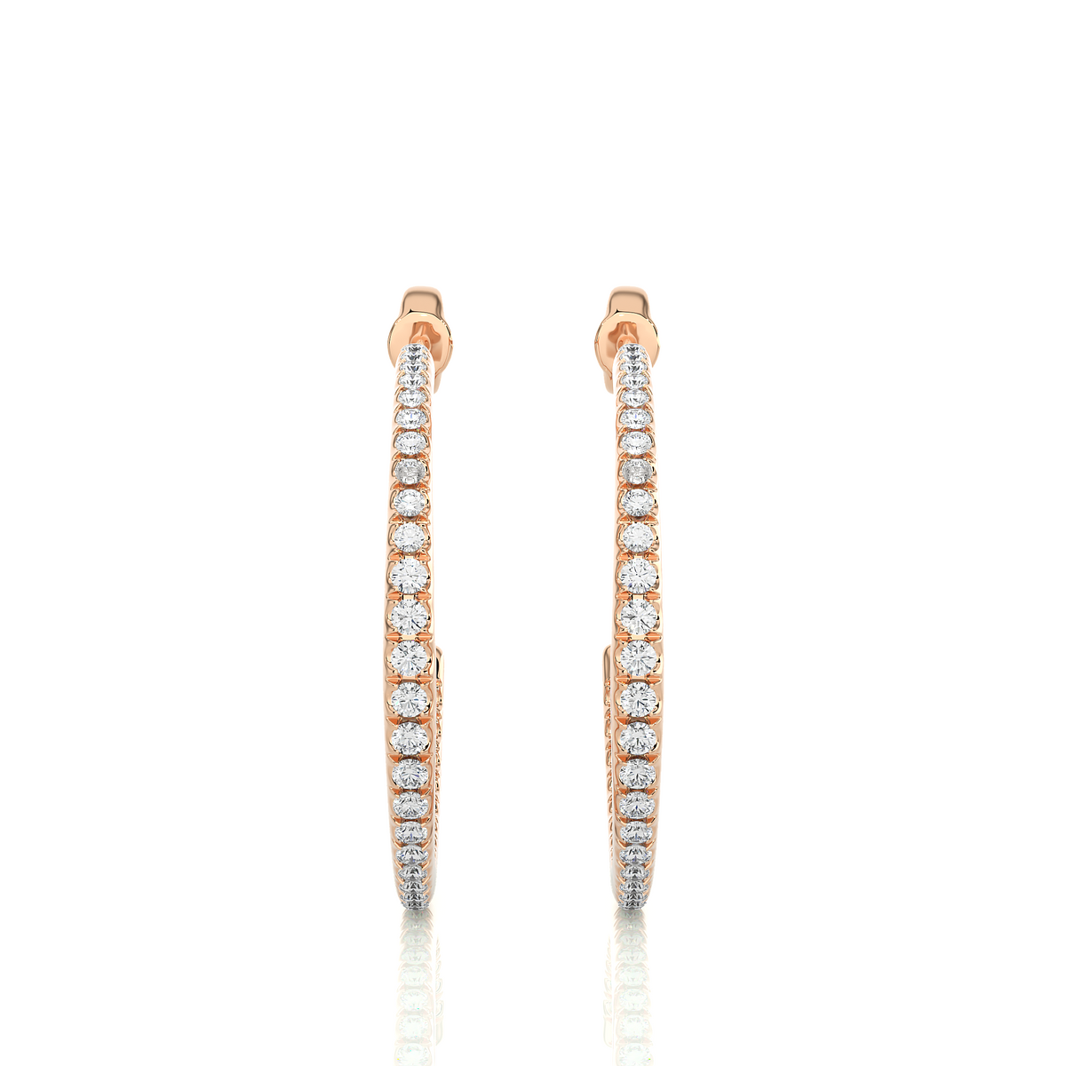 14K Gold Huggie Hoop  Diamond Earrings Classic And Comfortable Style Gift For Her - HIGHCARAT DIAMONDS