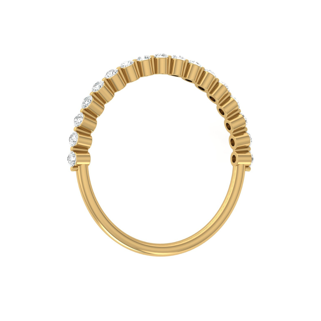 Round Cut Diamond Eternity Band Ring In 14K Gold Light & Comfortable For Daily Wearing - HIGHCARAT DIAMONDS