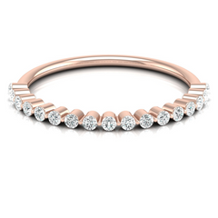 Round Cut Diamond Eternity Band Ring In 14K Gold Light & Comfortable For Daily Wearing - HIGHCARAT DIAMONDS