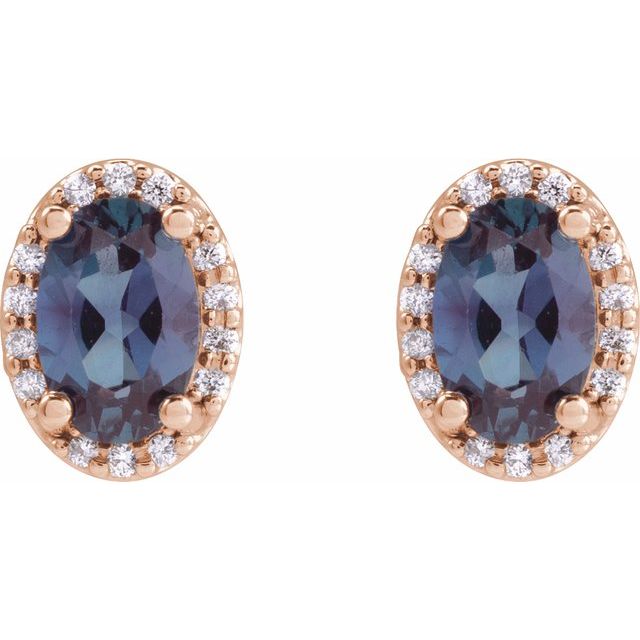 14k-rose--lab-grown-alexandrite-&-.04-ctw-natural-diamond-halo-style-earrings