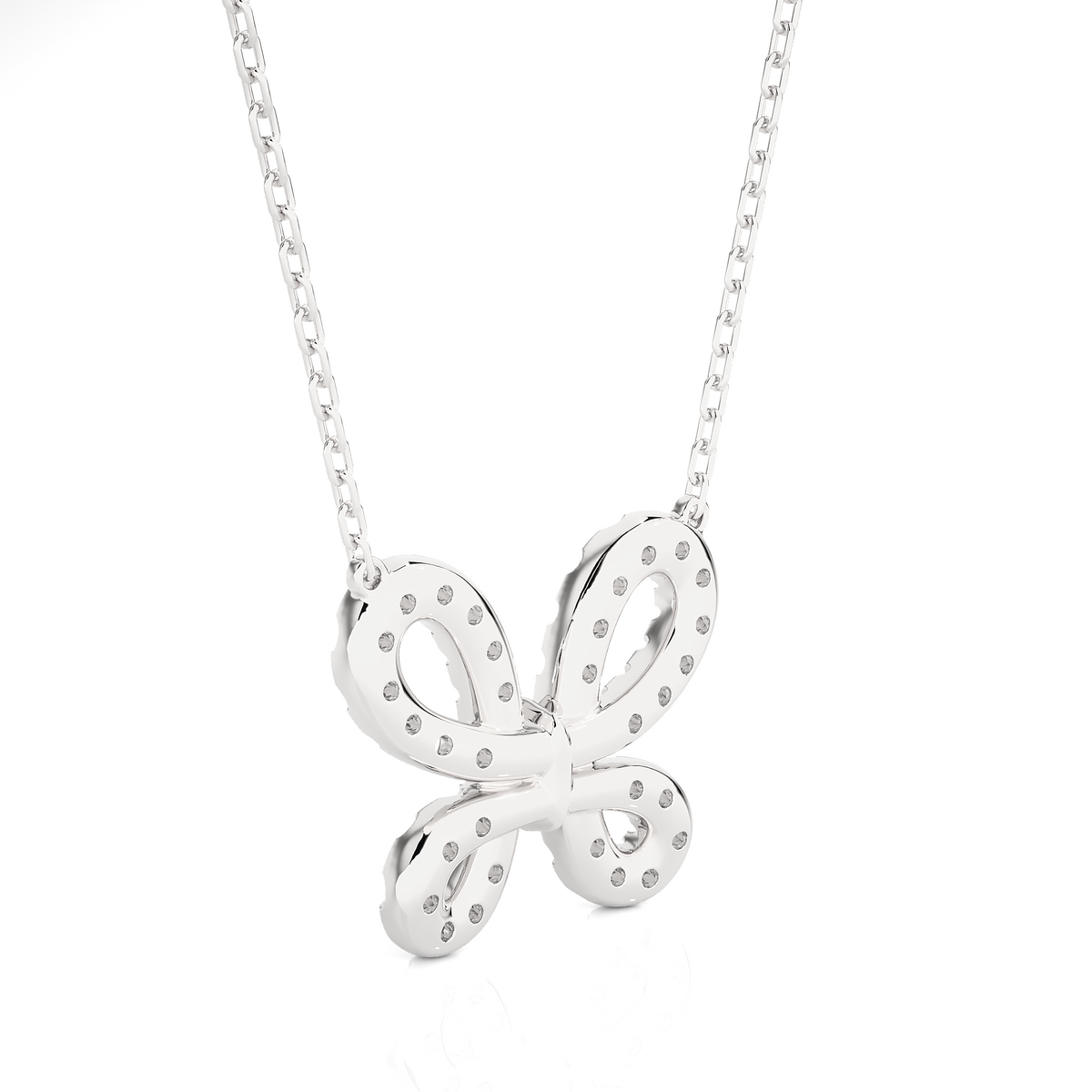 14K Solid Gold Butterfly Pendant with 0.31 CT Lab-Grown Diamonds Delicate Minimalist Jewelry - HIGHCARAT DIAMONDS