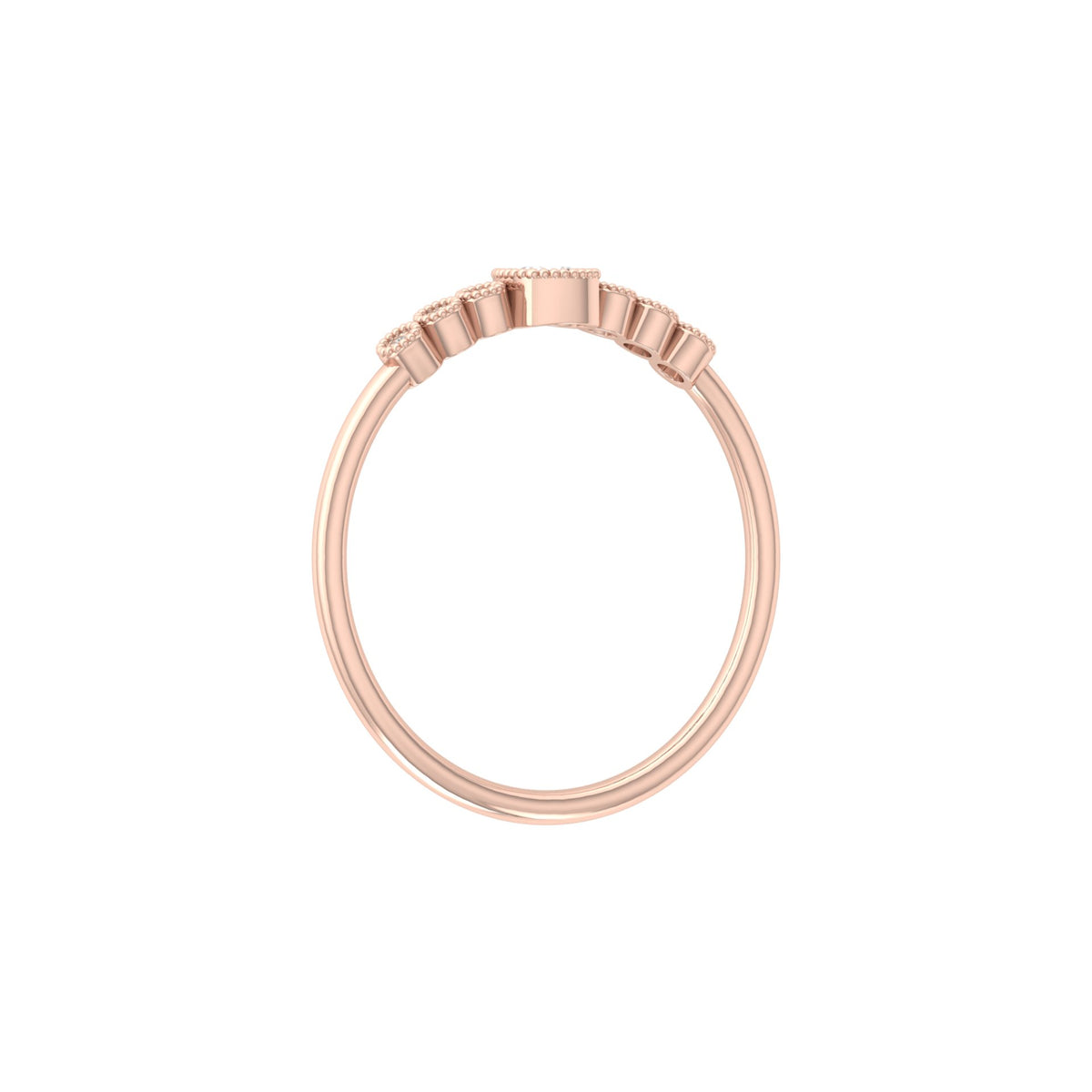 14K Solid Gold Cushion And Round Diamond Ring Cushion Cut Art Deco Engagement Ring - HIGHCARAT DIAMONDS