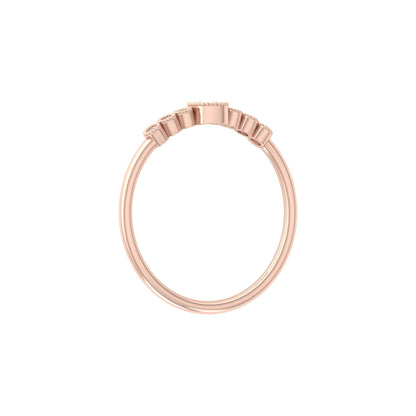 14K Solid Gold Cushion And Round Diamond Ring Cushion Cut Art Deco Engagement Ring - HIGHCARAT DIAMONDS