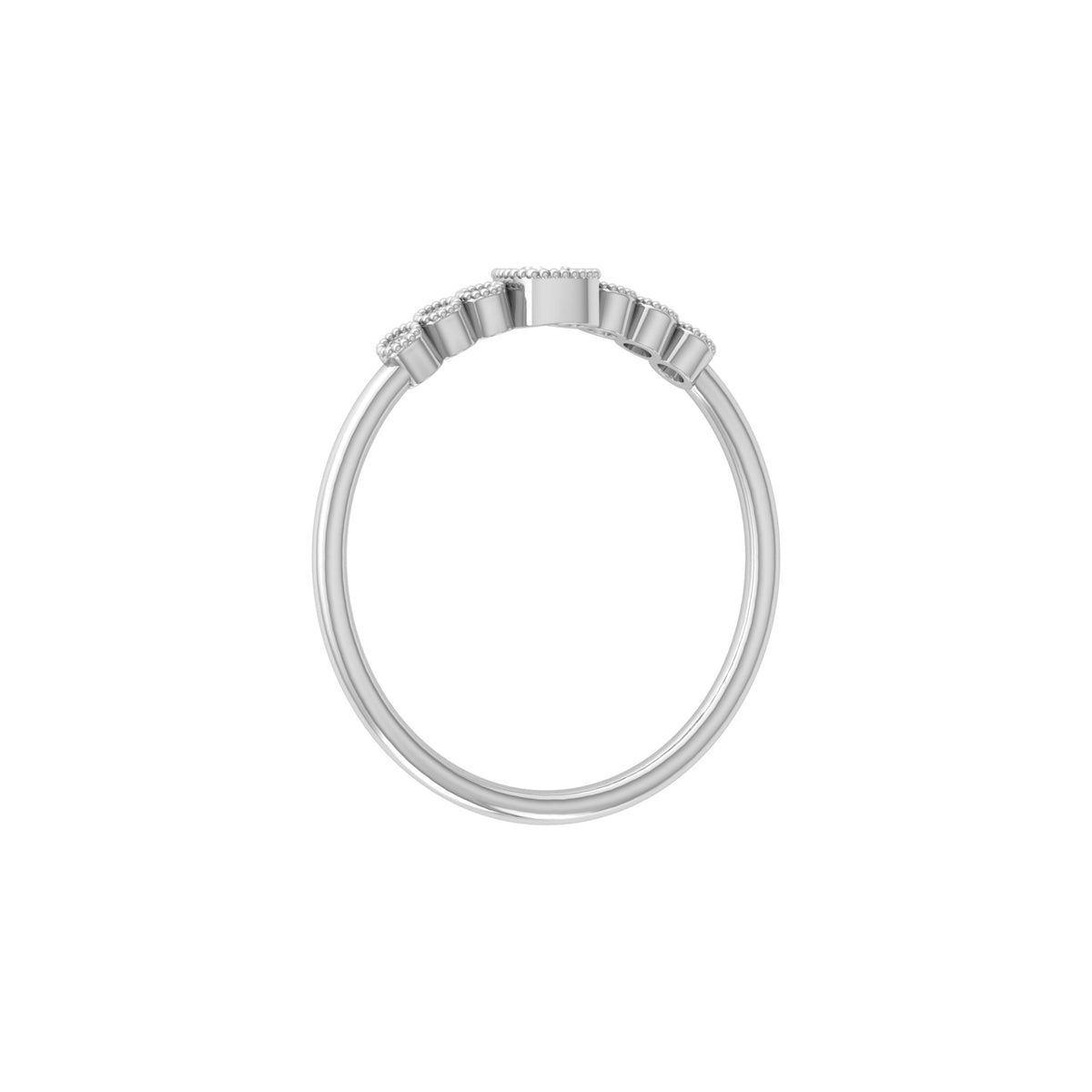 14K Solid Gold Cushion And Round Diamond Ring Cushion Cut Art Deco Engagement Ring - HIGHCARAT DIAMONDS