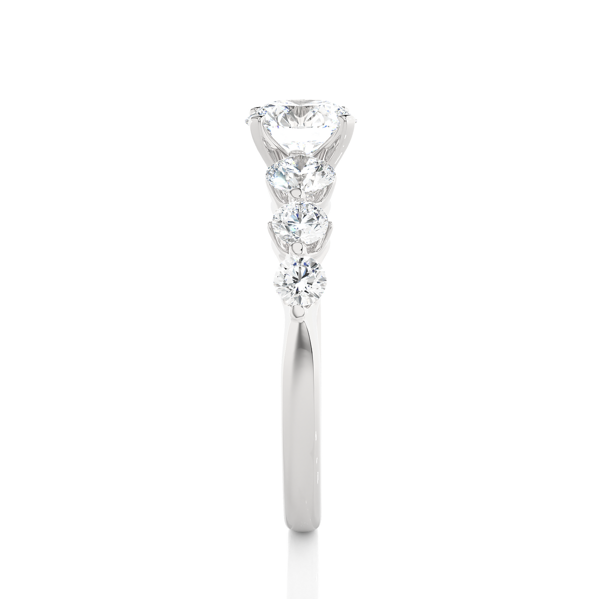 14K Solid Gold  Engagement Ring, Lab grown 1.44 Ct Round Diamond Women's Ring For Anniversary - HIGHCARAT DIAMONDS