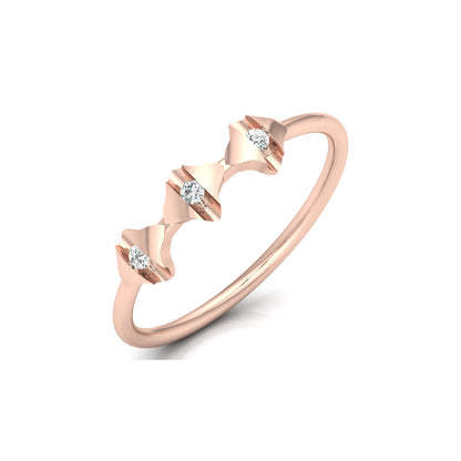 Fancy Round Diamond Ring For Women's In 14 KT Solid Gold Modern And Secure Design - HIGHCARAT DIAMONDS