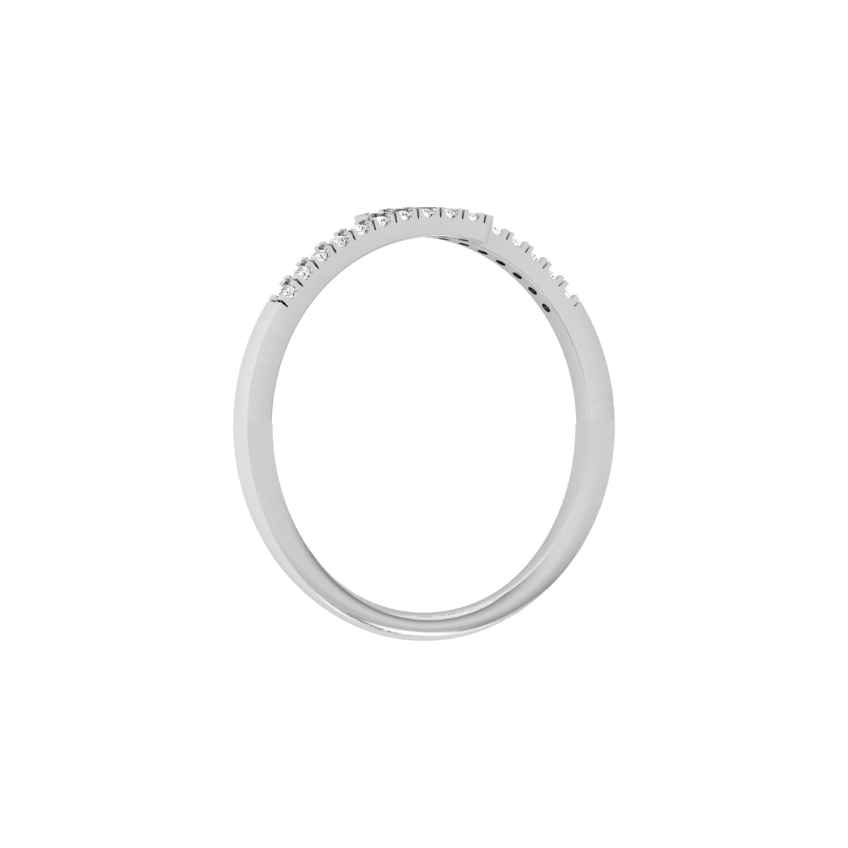 14 KT Solid Gold Light Weight Round Wedding Diamond Ring Stylish & Practical For Women's - HIGHCARAT DIAMONDS