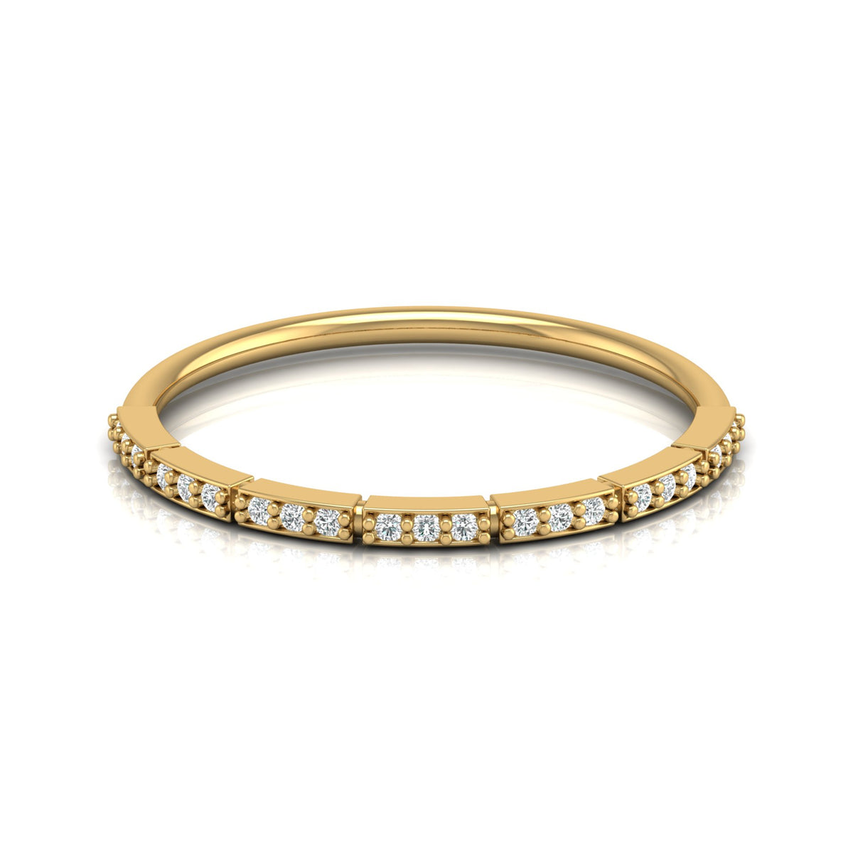 Minimalist Gold Ring Band For Women's  Modern & Elegant Daily Wear Design In 14K Solid Gold - HIGHCARAT DIAMONDS