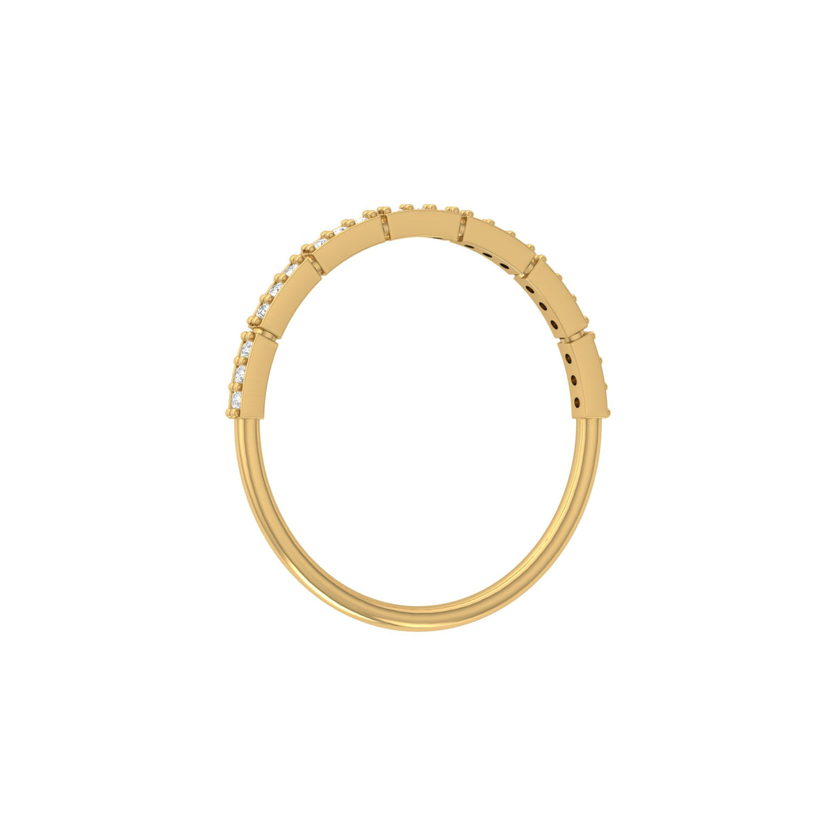 Minimalist Gold Ring Band For Women's  Modern & Elegant Daily Wear Design In 14K Solid Gold - HIGHCARAT DIAMONDS