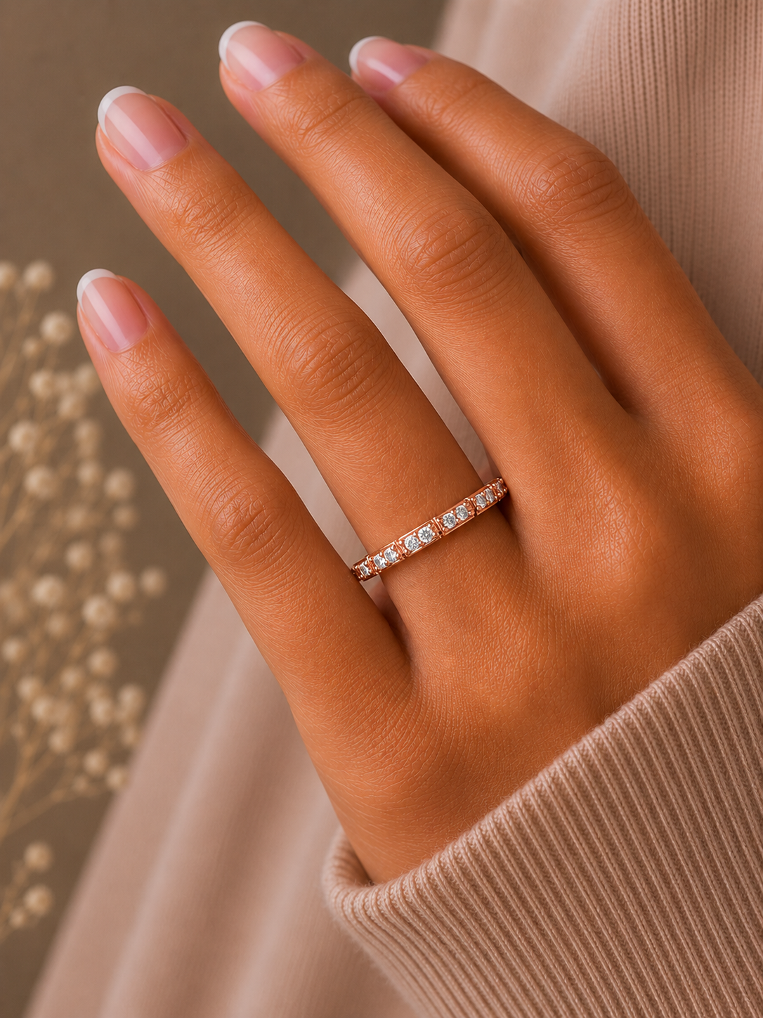 Minimalist Gold Ring Band For Women's  Modern & Elegant Daily Wear Design In 14K Solid Gold - HIGHCARAT DIAMONDS