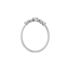 14Kt Solid Gold Diamond Ring for Women's Minimalist Daily Wear Band with Round-Cut Diamonds - HIGHCARAT DIAMONDS