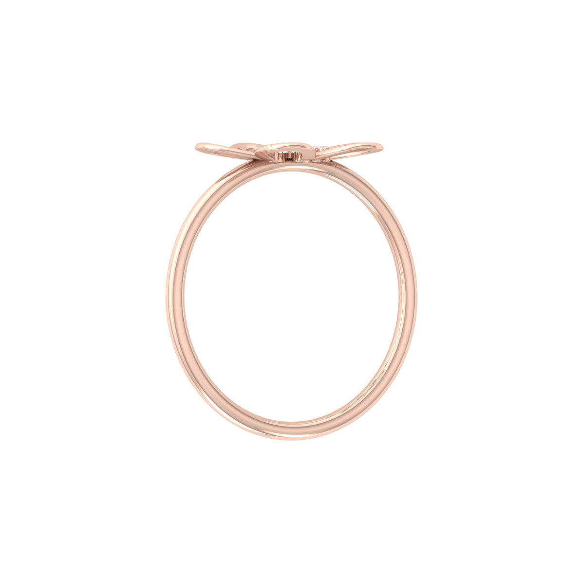 14K Solid Gold  Round Cut Gold Floral Light Weight Ring Perfect Gift For Your Love - HIGHCARAT DIAMONDS