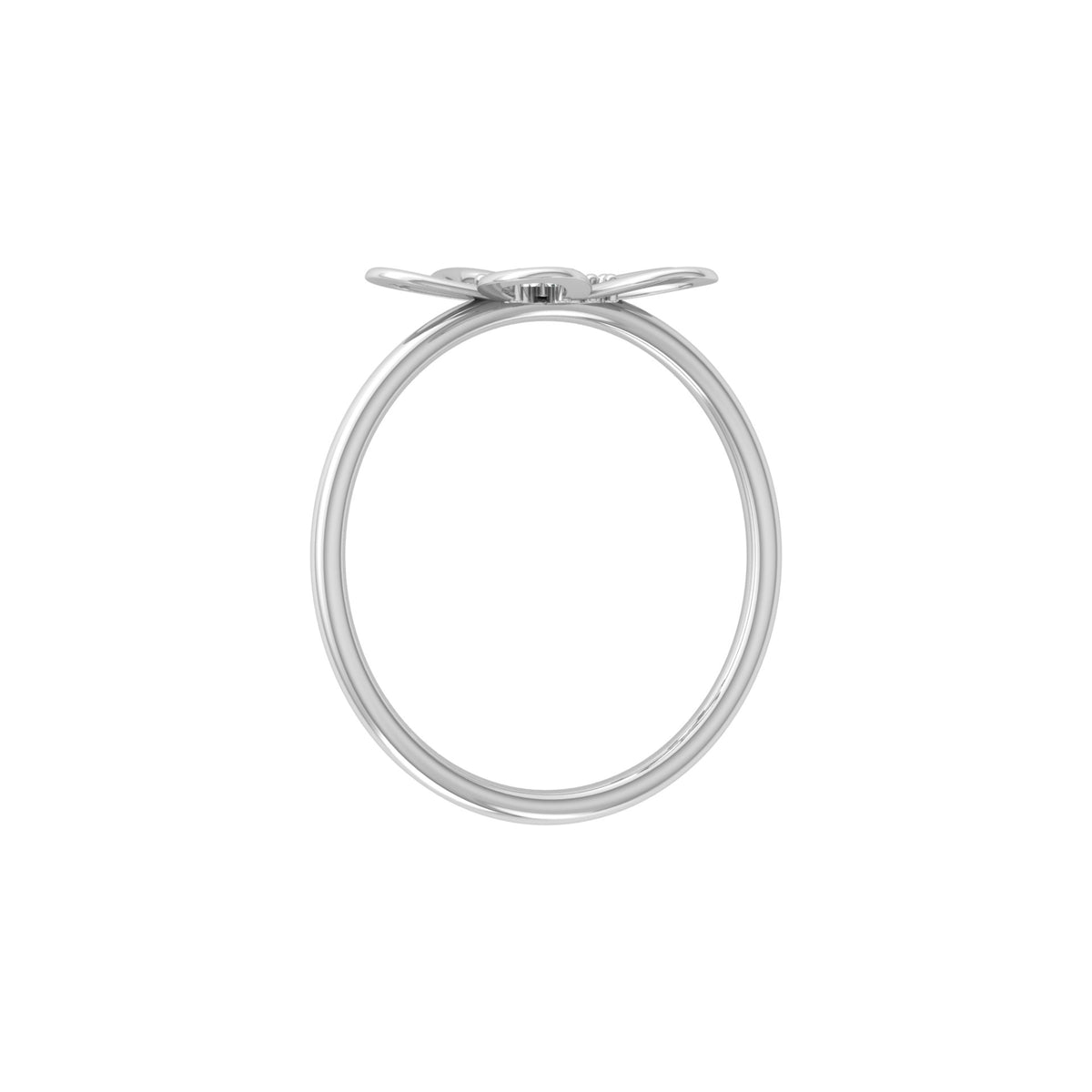 14K Solid Gold  Round Cut Gold Floral Light Weight Ring Perfect Gift For Your Love - HIGHCARAT DIAMONDS