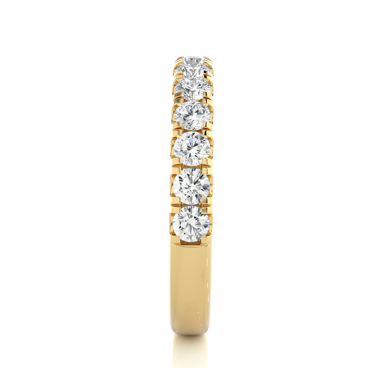 Elegant 14K Solid Gold Round Eternity Band With Sparkling Timeless Labgrown Diamond - HIGHCARAT DIAMONDS