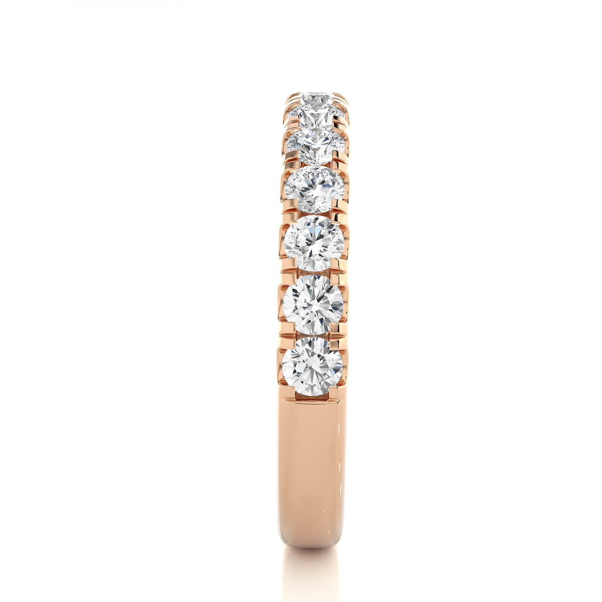 Elegant 14K Solid Gold Round Eternity Band With Sparkling Timeless Labgrown Diamond - HIGHCARAT DIAMONDS