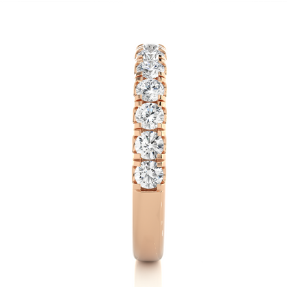 Elegant 14K Solid Gold Round Eternity Band With Sparkling Timeless Labgrown Diamond - HIGHCARAT DIAMONDS