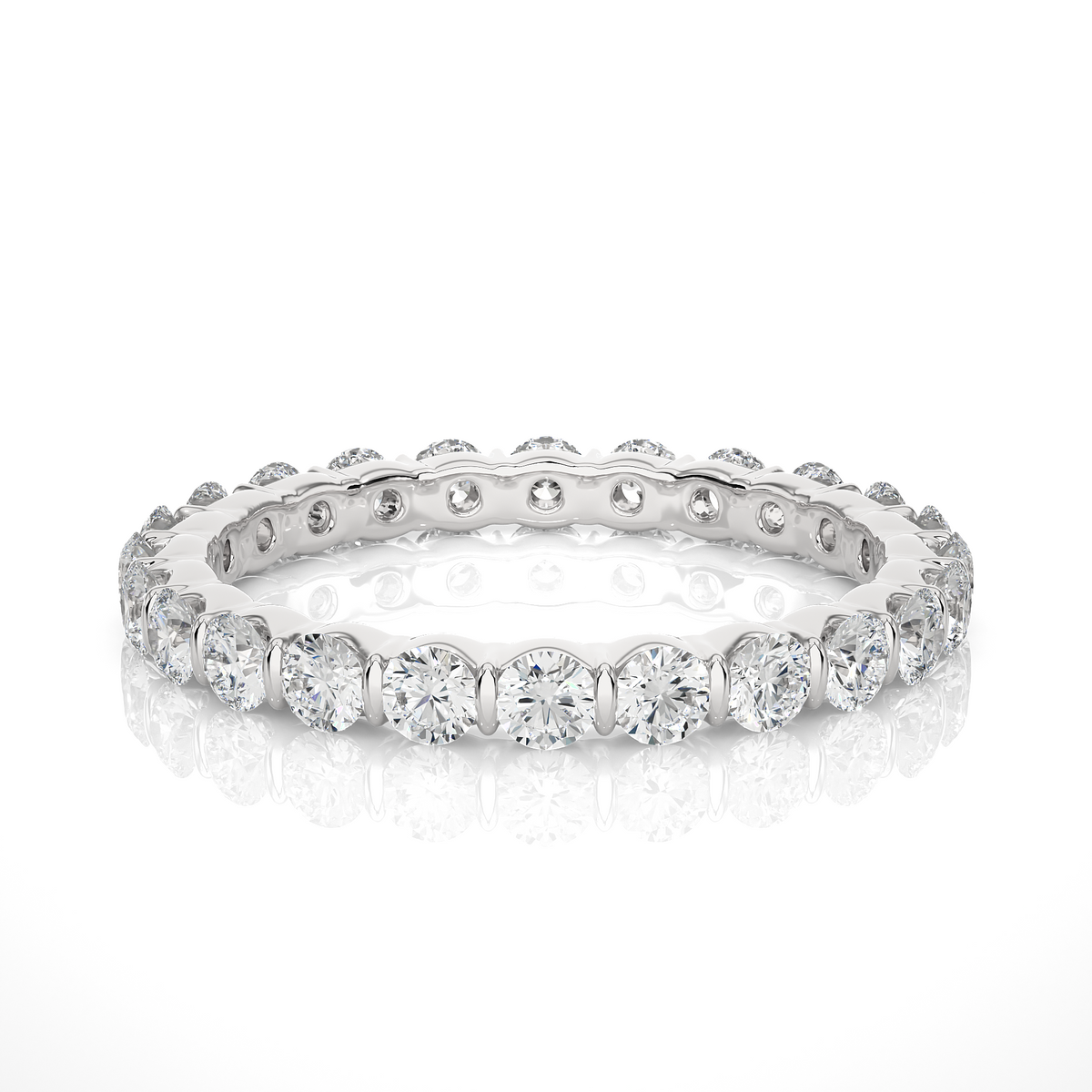 14K Solid Gold Full Eternity Round Cut Lab Grown & Natural  Diamond Wedding Band  For Women - HIGHCARAT DIAMONDS