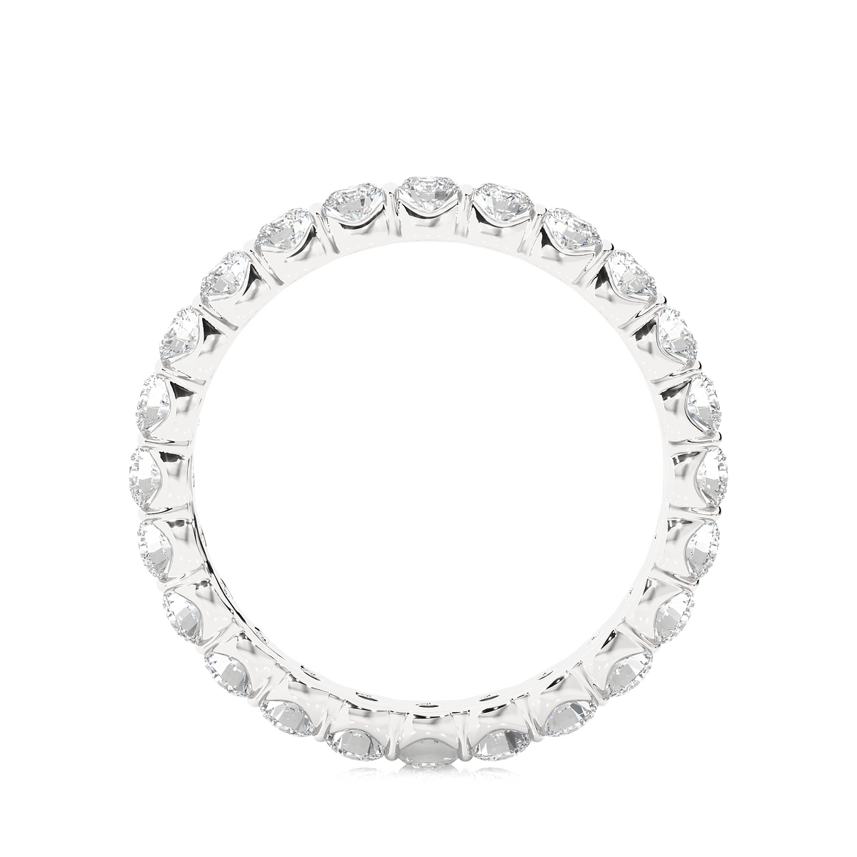 14K Solid Gold Full Eternity Round Cut Lab Grown & Natural  Diamond Wedding Band  For Women - HIGHCARAT DIAMONDS