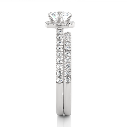 14K Solid Gold Round Shape Diamond Ring, Handmade Accented Perfect Promise Ring for Your Special Person - HIGHCARAT DIAMONDS