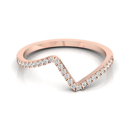 14K Solid Gold Stackable Band Ring Twisted  Minimalist Design For Daily Wear - HIGHCARAT DIAMONDS