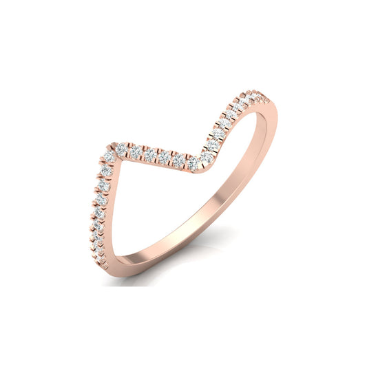 14K Solid Gold Stackable Band Ring Twisted  Minimalist Design For Daily Wear - HIGHCARAT DIAMONDS