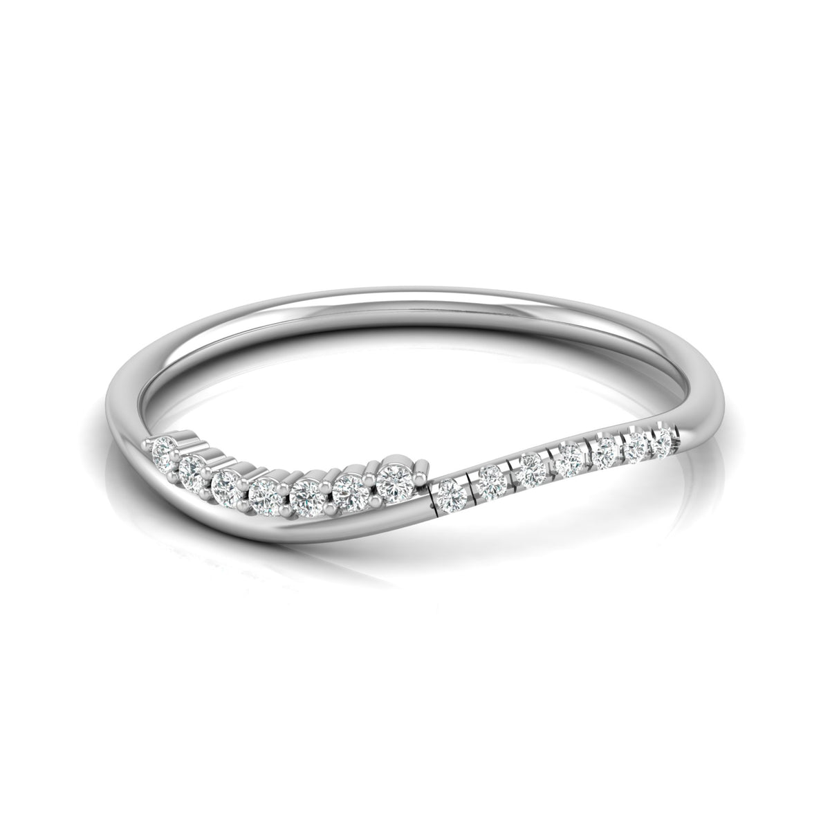 14K Solid Rose Gold Trending Diamond Band Ring Classic Elegance On A Budget - HIGHCARAT DIAMONDS