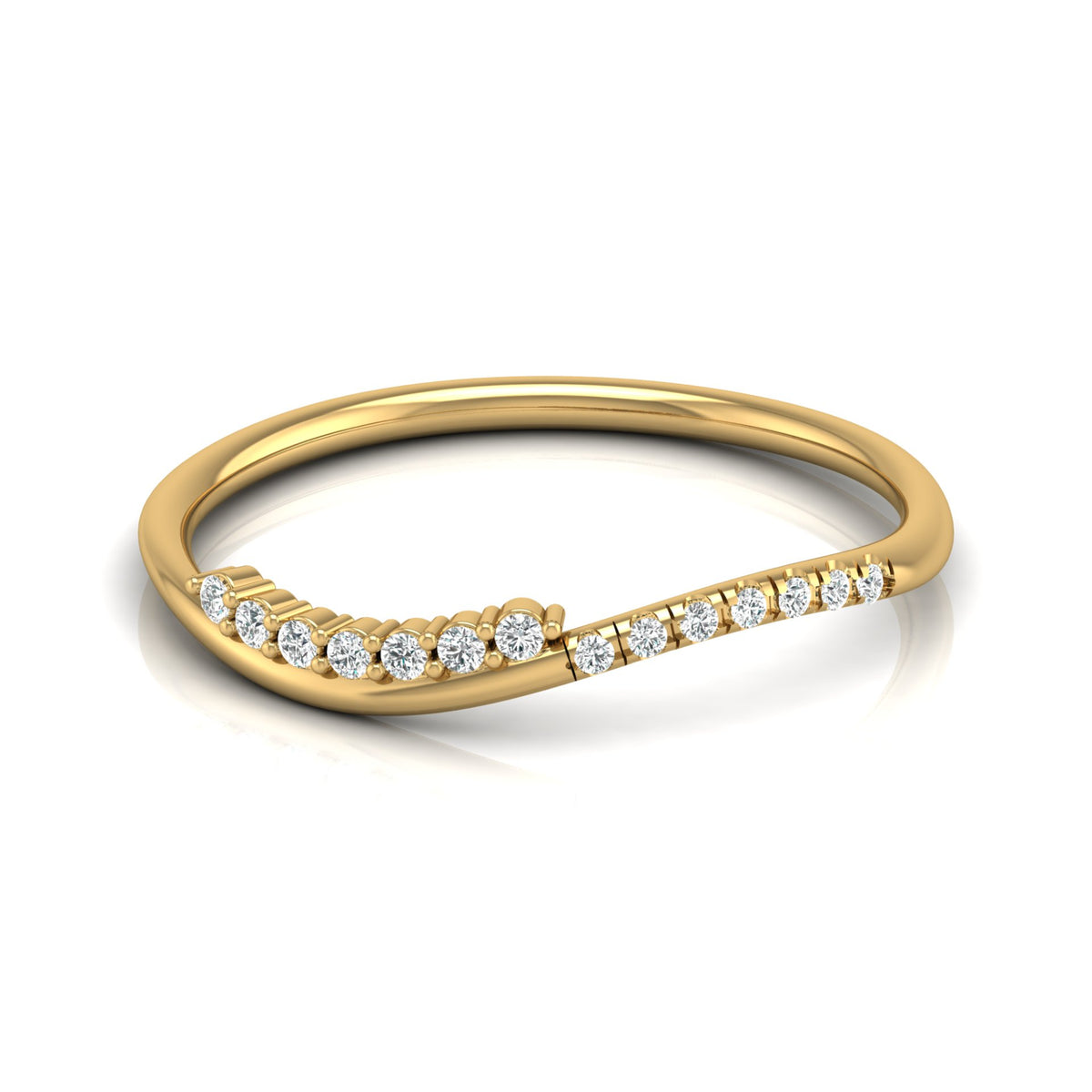 14K Solid Rose Gold Trending Diamond Band Ring Classic Elegance On A Budget - HIGHCARAT DIAMONDS