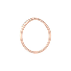 14K Solid Rose Gold Trending Diamond Band Ring Classic Elegance On A Budget - HIGHCARAT DIAMONDS