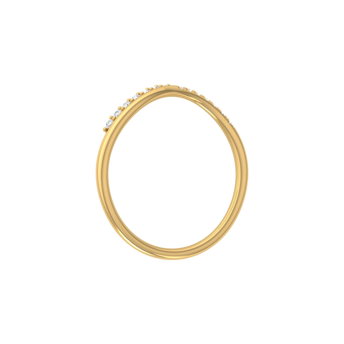 14K Solid Rose Gold Trending Diamond Band Ring Classic Elegance On A Budget - HIGHCARAT DIAMONDS