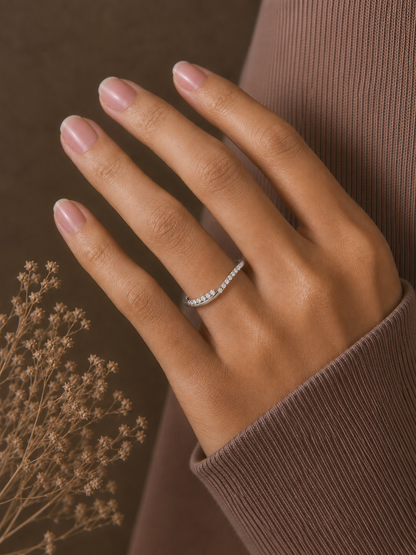 14K Solid Rose Gold Trending Diamond Band Ring Classic Elegance On A Budget - HIGHCARAT DIAMONDS