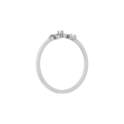 14K Solid White Gold Anniversary Gift Ring For Her Modern And Secure Design - HIGHCARAT DIAMONDS
