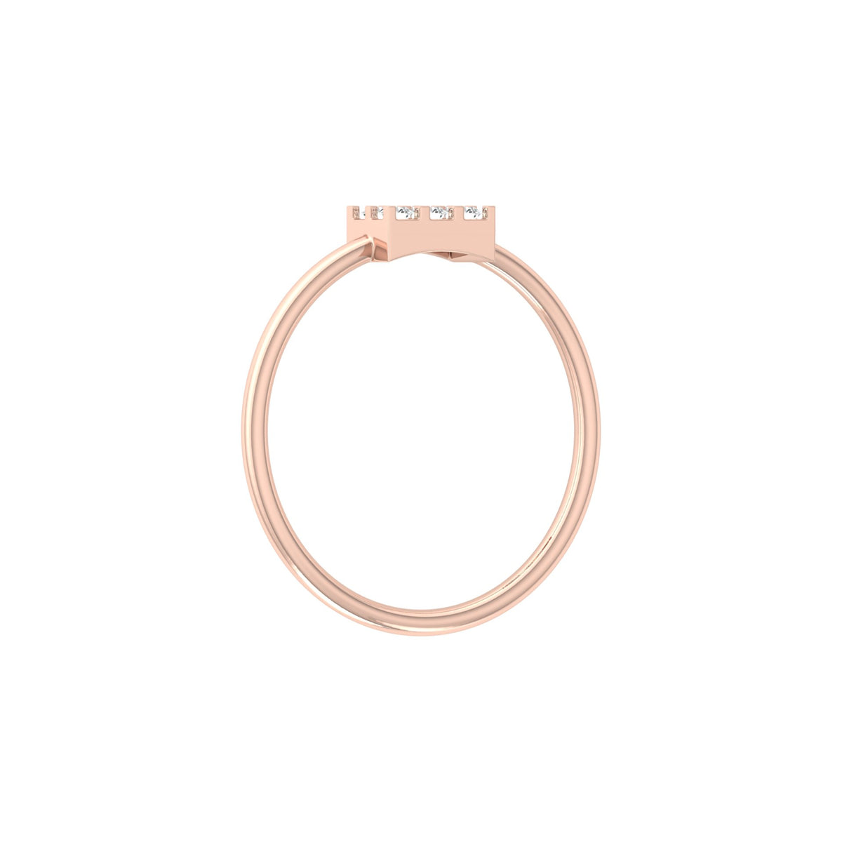 14K Solid White Gold Round Shaped Diamond Ring Minimalist Daily Wear Jewelry For Women's - HIGHCARAT DIAMONDS